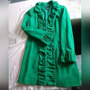 Gorgeous emerald green INC coat size M- EUC